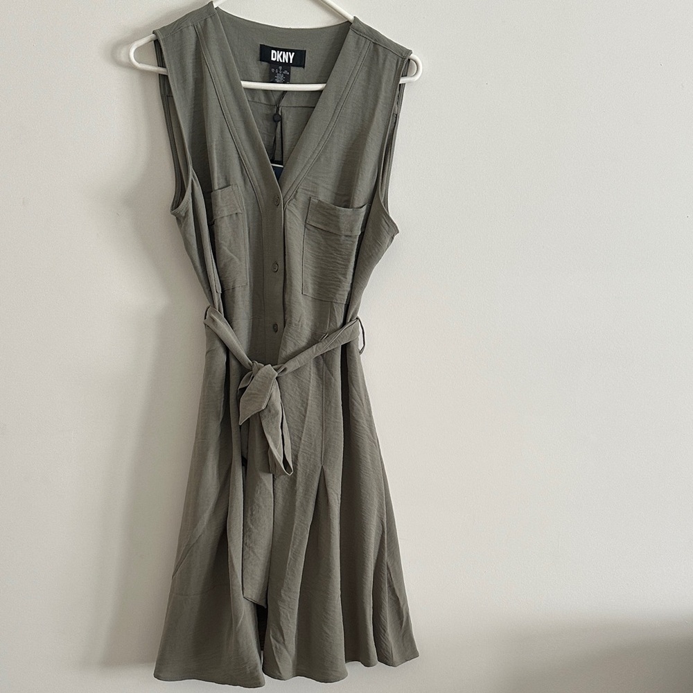 DKNY Olive  Sleeveless  Dress